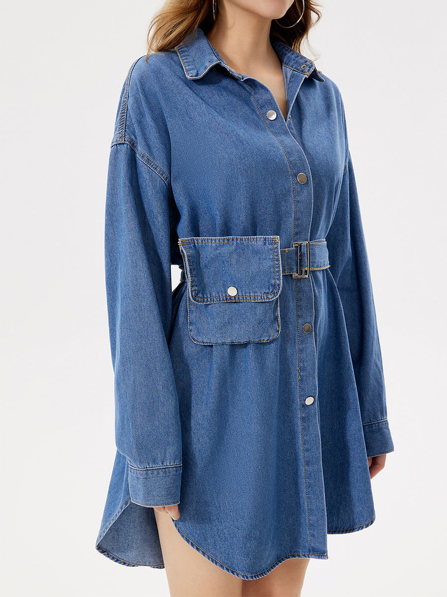 Stylish Casual Versatile Tie-waist Backless Multi-wear Baggy Shirt