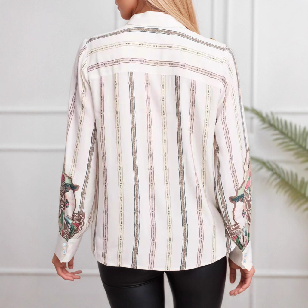 Retro Fashion Printed Long Sleeve Shirt For Women