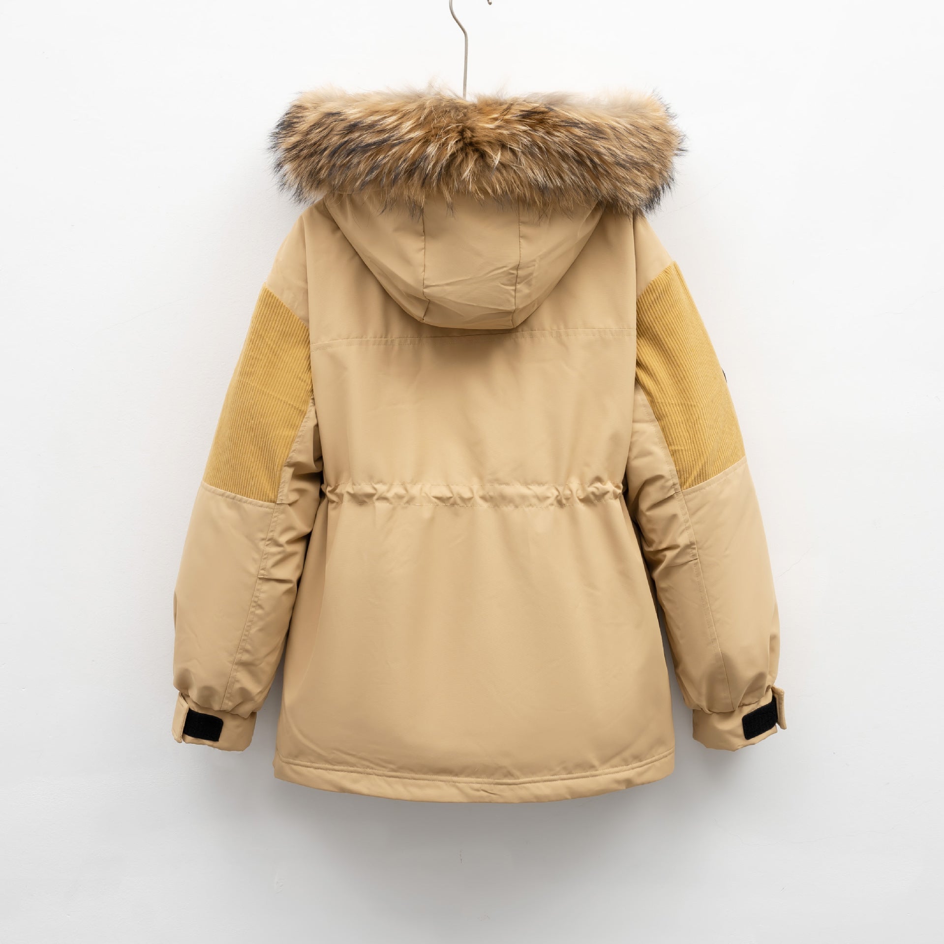 Hooded Jacket Fox Fur Women's Workwear Collar